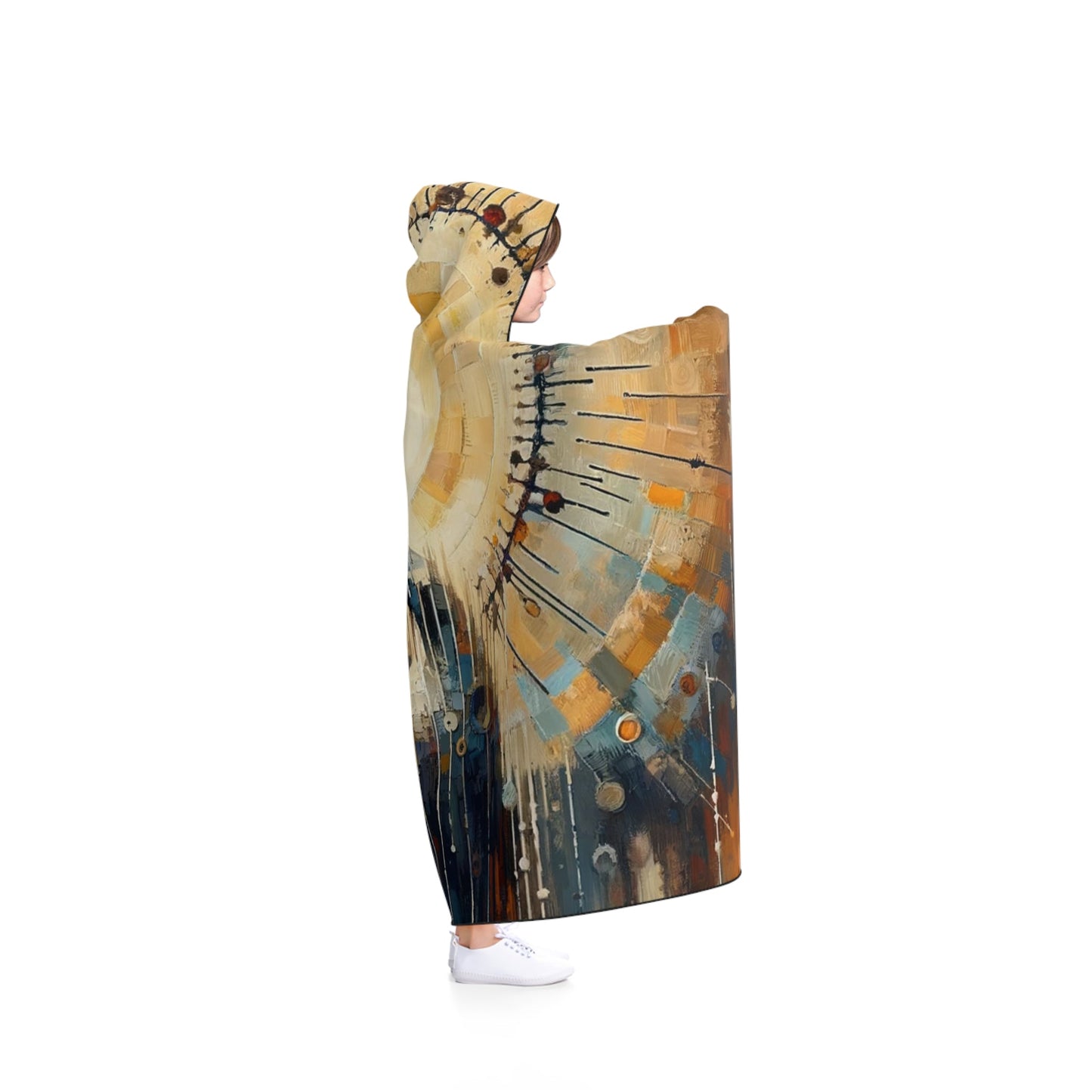 Sovereign Reflective Tachism Hooded Blanket - ATUH.ART