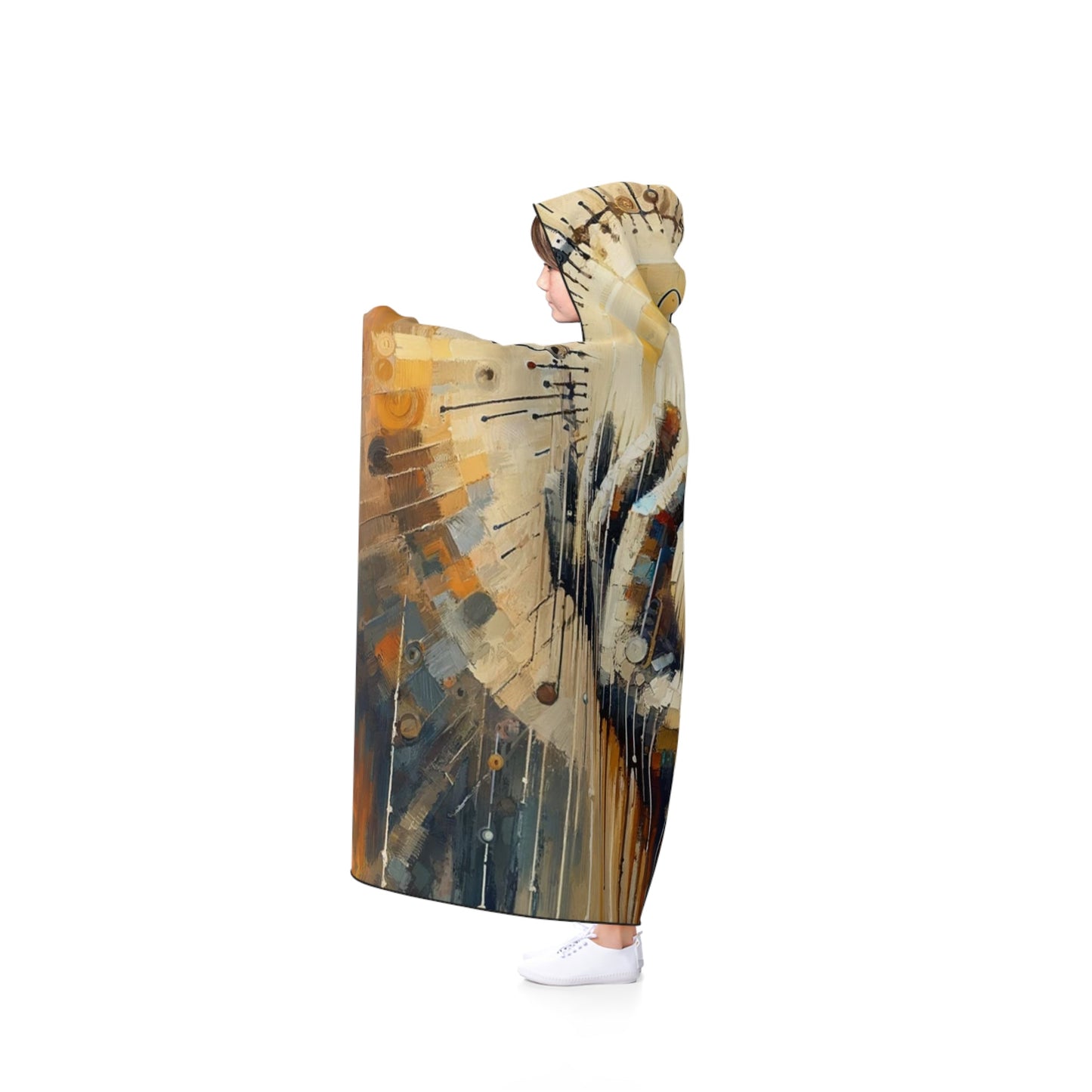 Sovereign Reflective Tachism Hooded Blanket - ATUH.ART