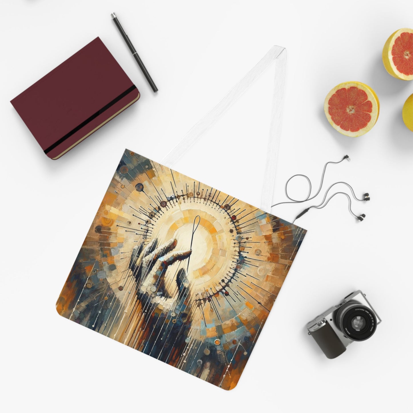 Sovereign Reflective Tachism Shoulder Tote Bag (AOP) - ATUH.ART