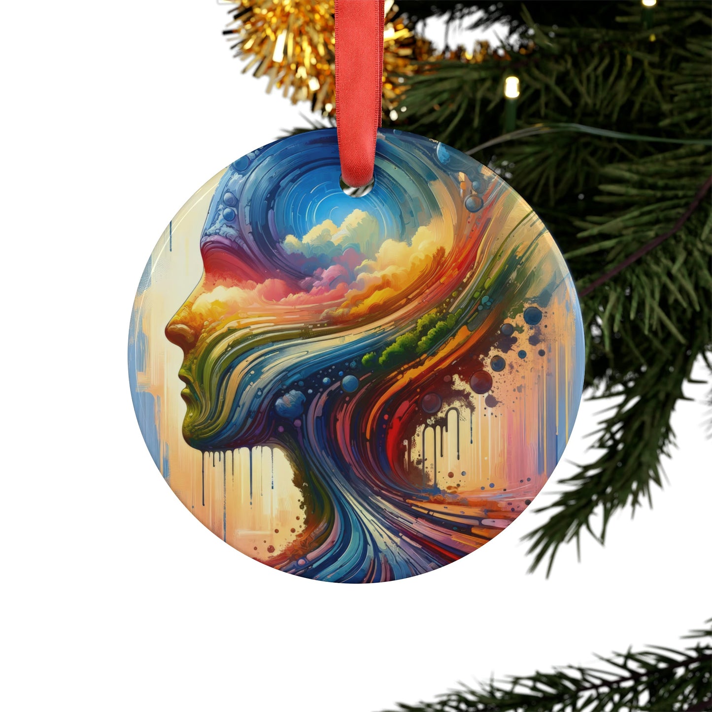 Sovereign Self Journey Acrylic Ornament with Ribbon - ATUH.ART