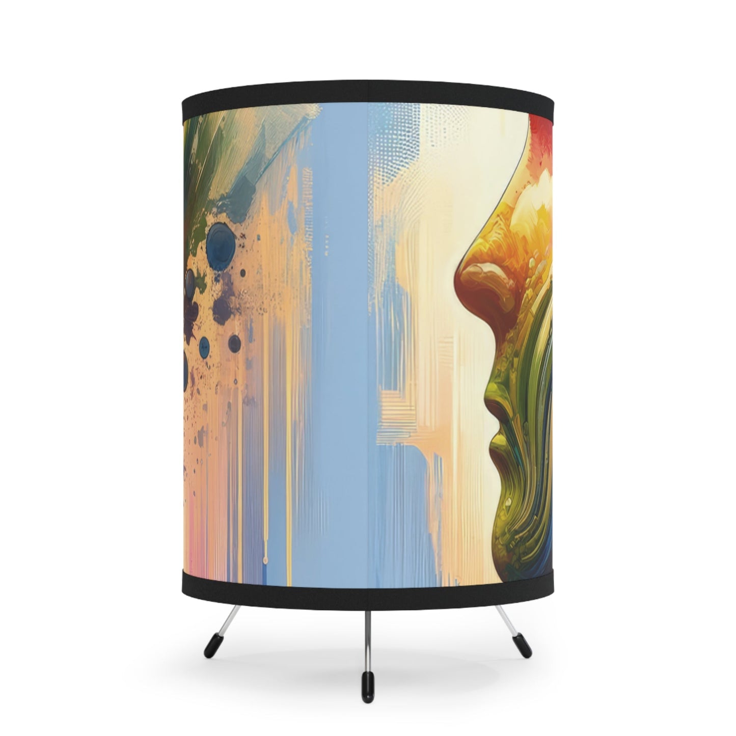 Sovereign Self Journey Tripod Lamp with High-Res Printed Shade, US\CA plug - ATUH.ART