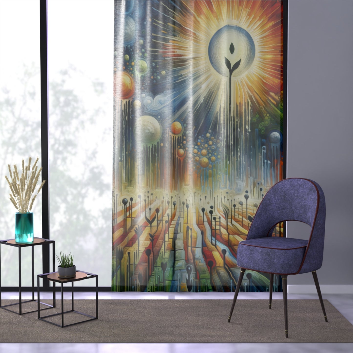 Sowing Seeds Change Window Curtain - ATUH.ART