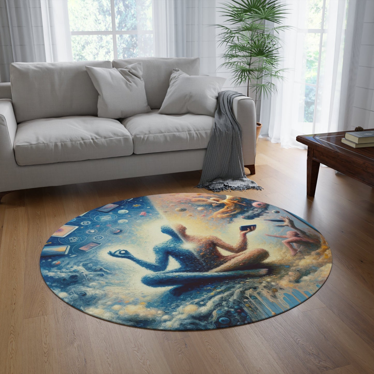 Spiritual Choice Transcendence Round Rug - ATUH.ART