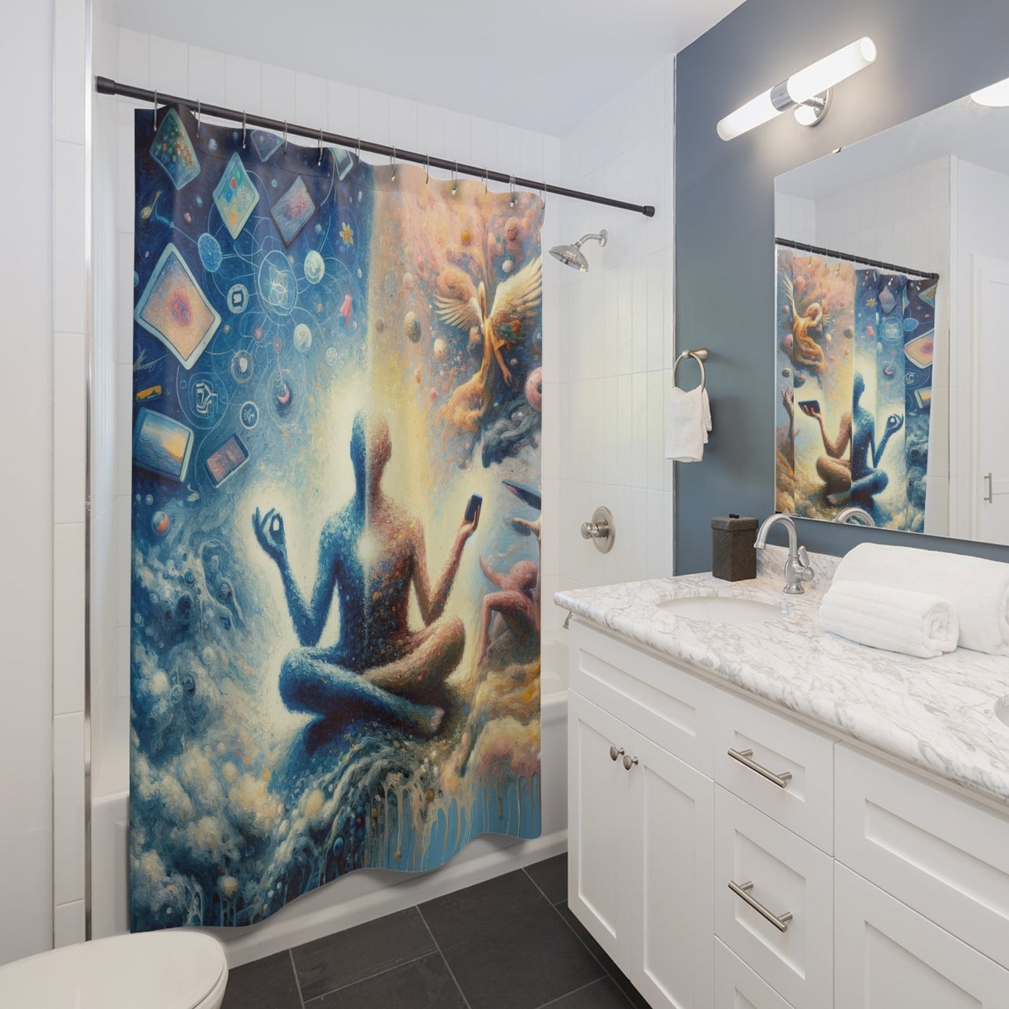 Spiritual Choice Transcendence Shower Curtains - ATUH.ART