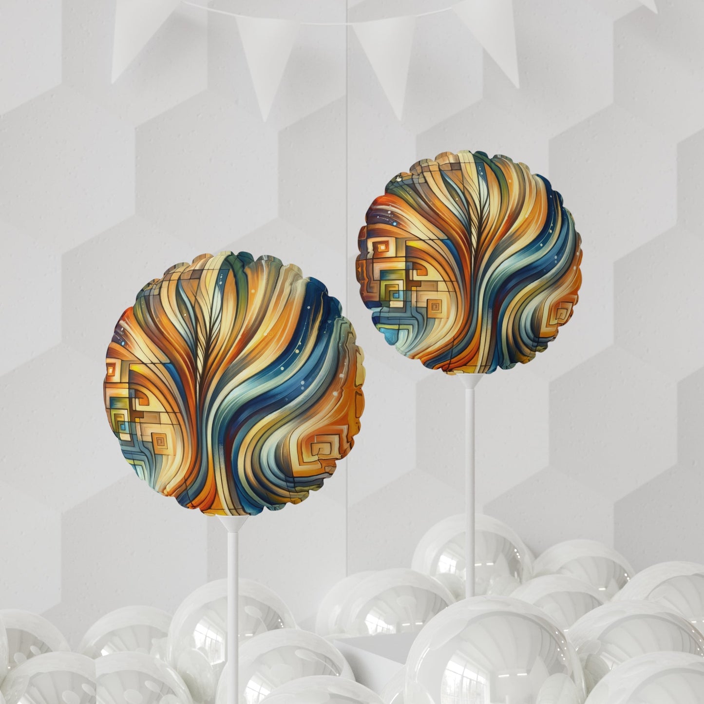 Spiritual Tachism Connection Balloon (Round and Heart-shaped), 11" - ATUH.ART