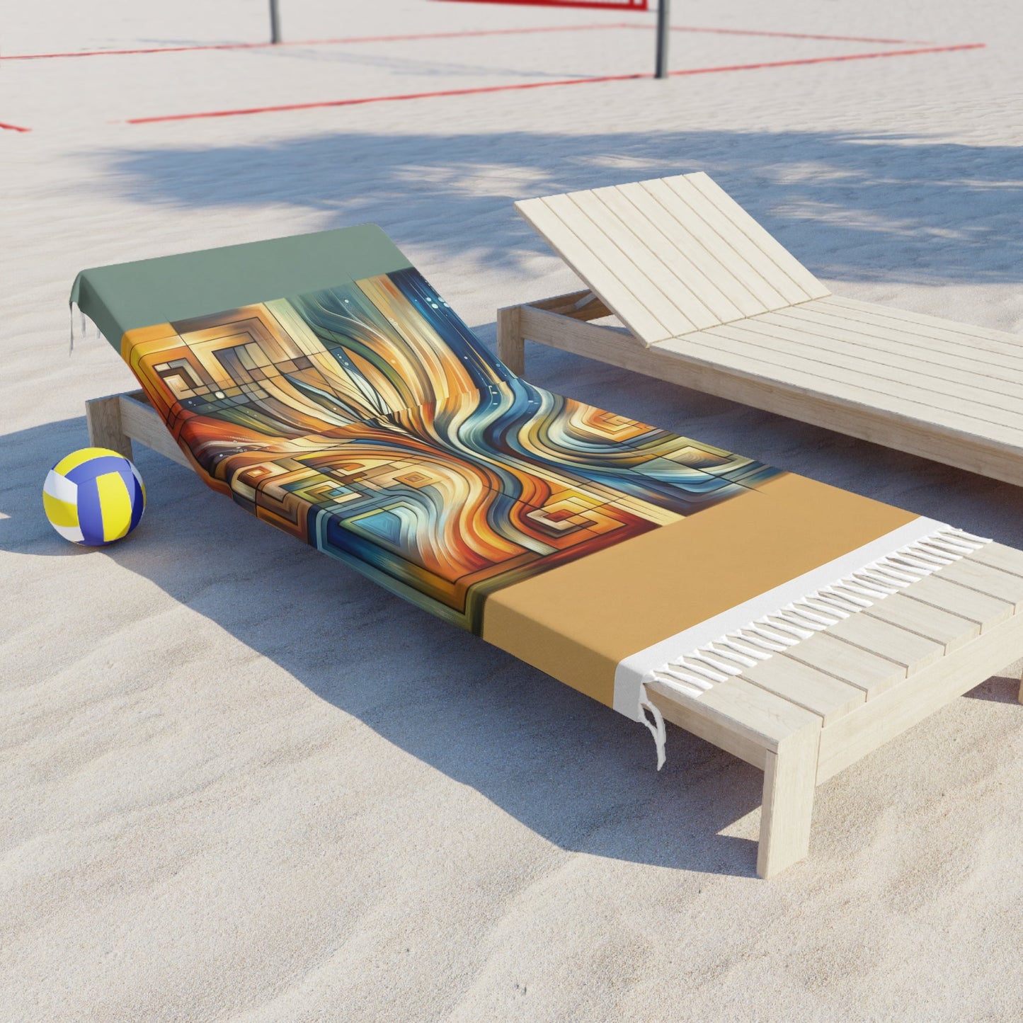 Spiritual Tachism Connection Boho Beach Cloth - ATUH.ART