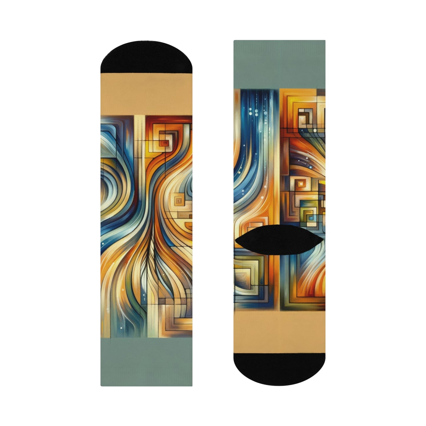 Spiritual Tachism Connection Cushioned Crew Socks - ATUH.ART