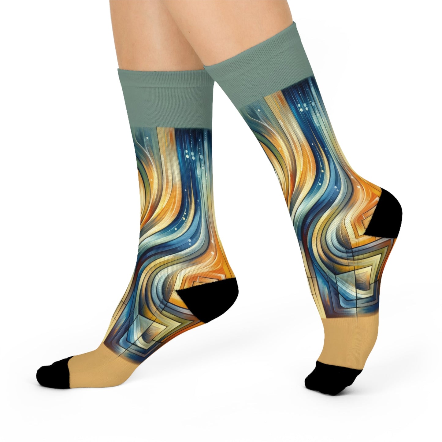 Spiritual Tachism Connection Cushioned Crew Socks - ATUH.ART
