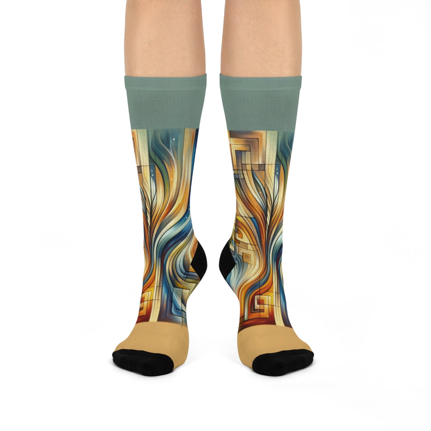 Spiritual Tachism Connection Cushioned Crew Socks - ATUH.ART