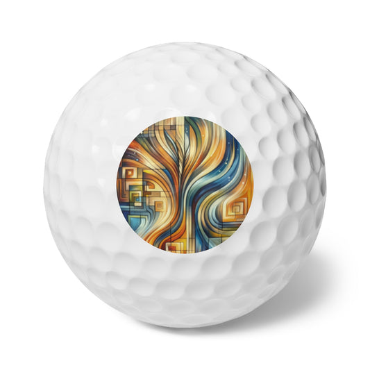 Spiritual Tachism Connection Golf Balls, 6pcs - ATUH.ART