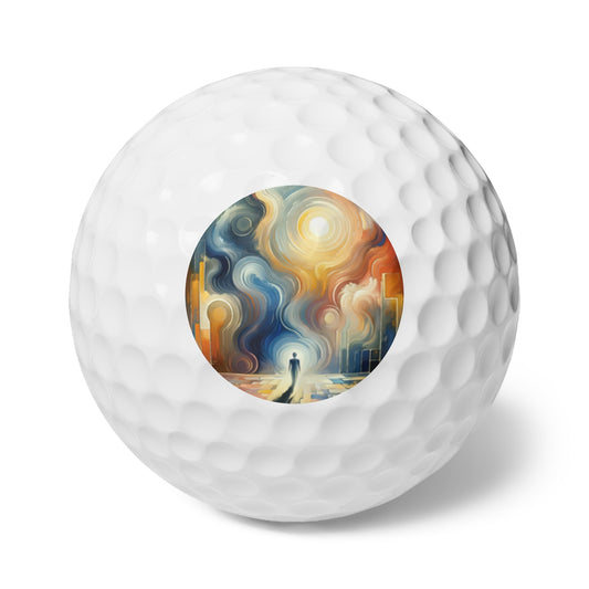 Spiritual Tranquil Sanctuary Golf Balls, 6pcs - ATUH.ART