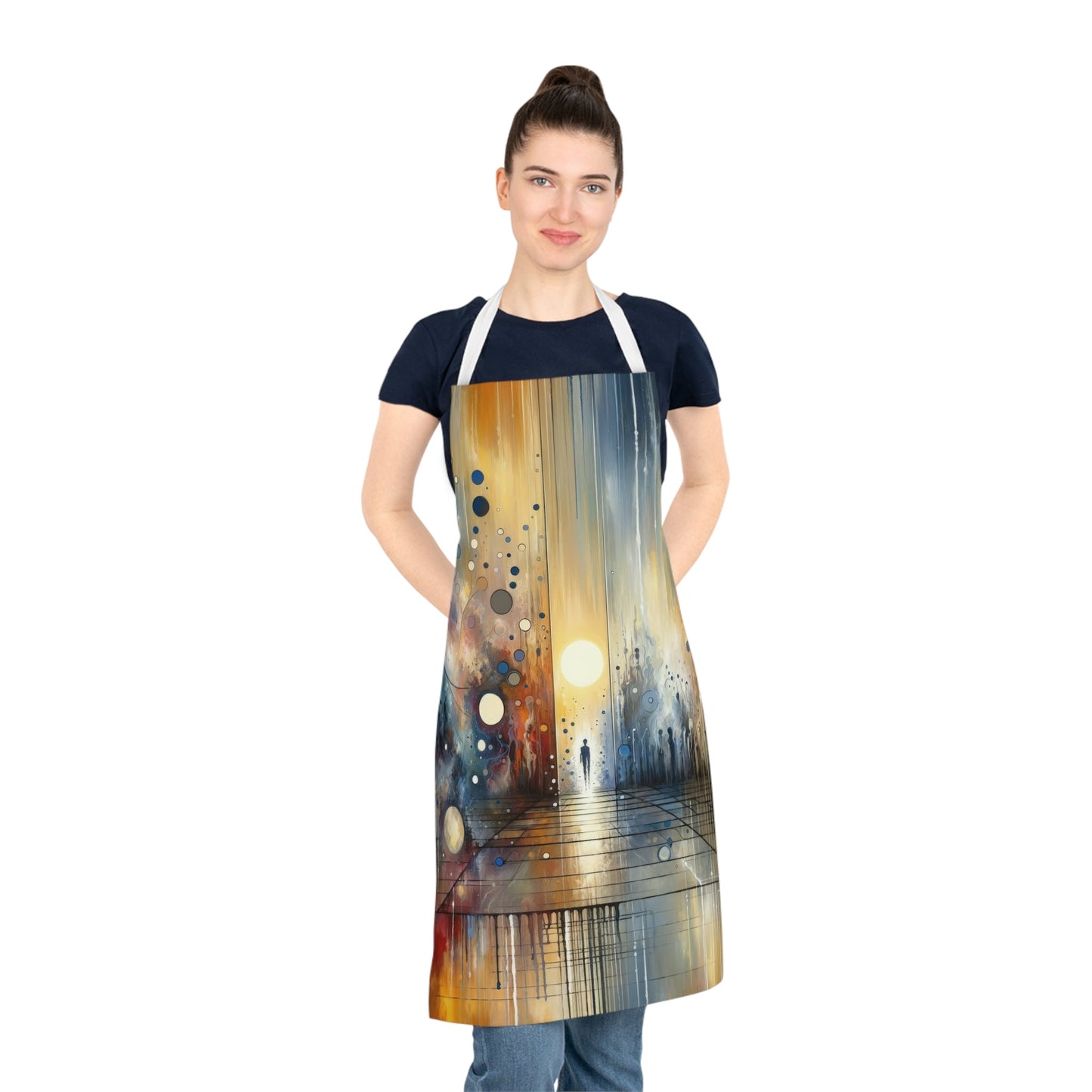 Stillness Transition Abstract Adult Apron (AOP) - ATUH.ART