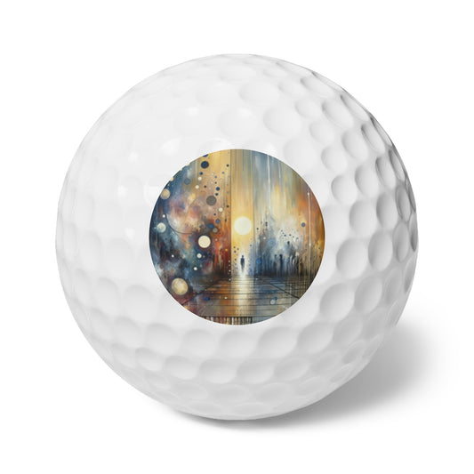 Stillness Transition Abstract Golf Balls, 6pcs - ATUH.ART
