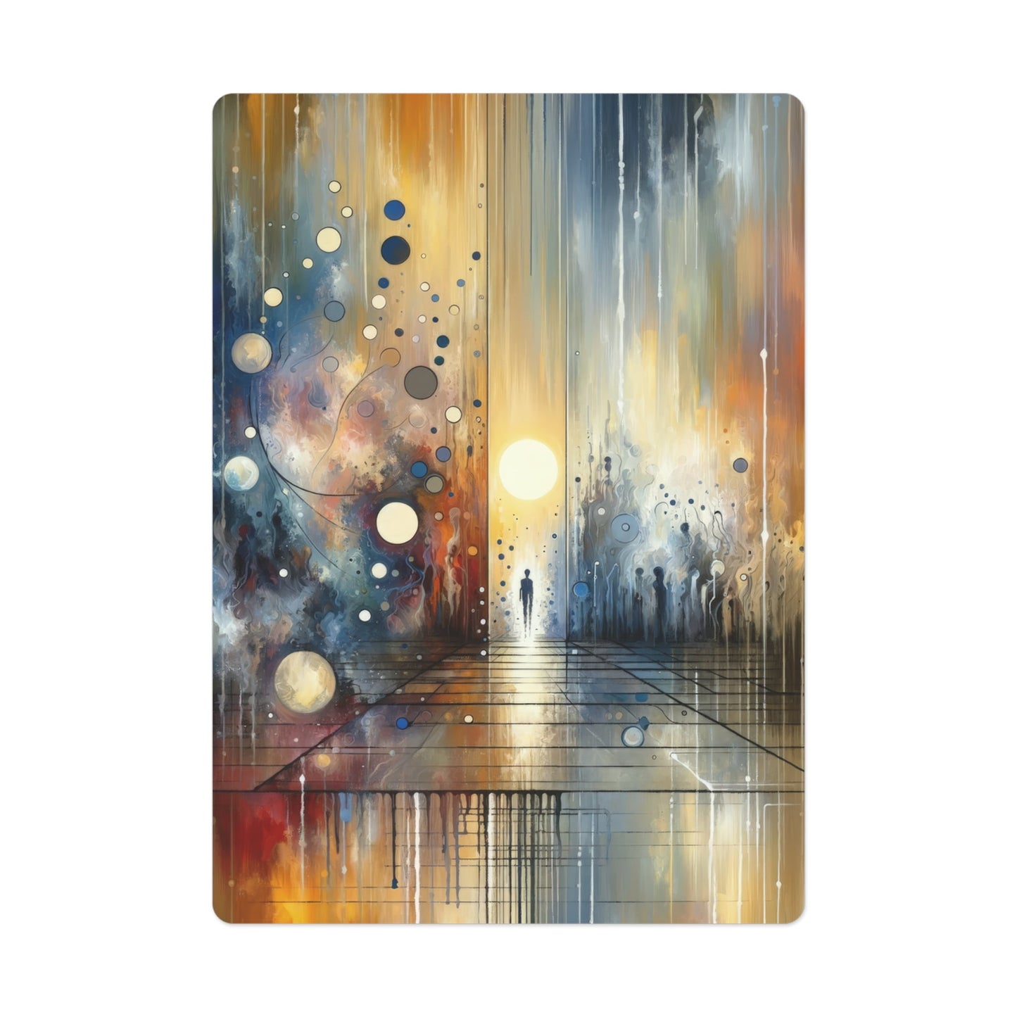 Stillness Transition Abstract Poker Cards - ATUH.ART