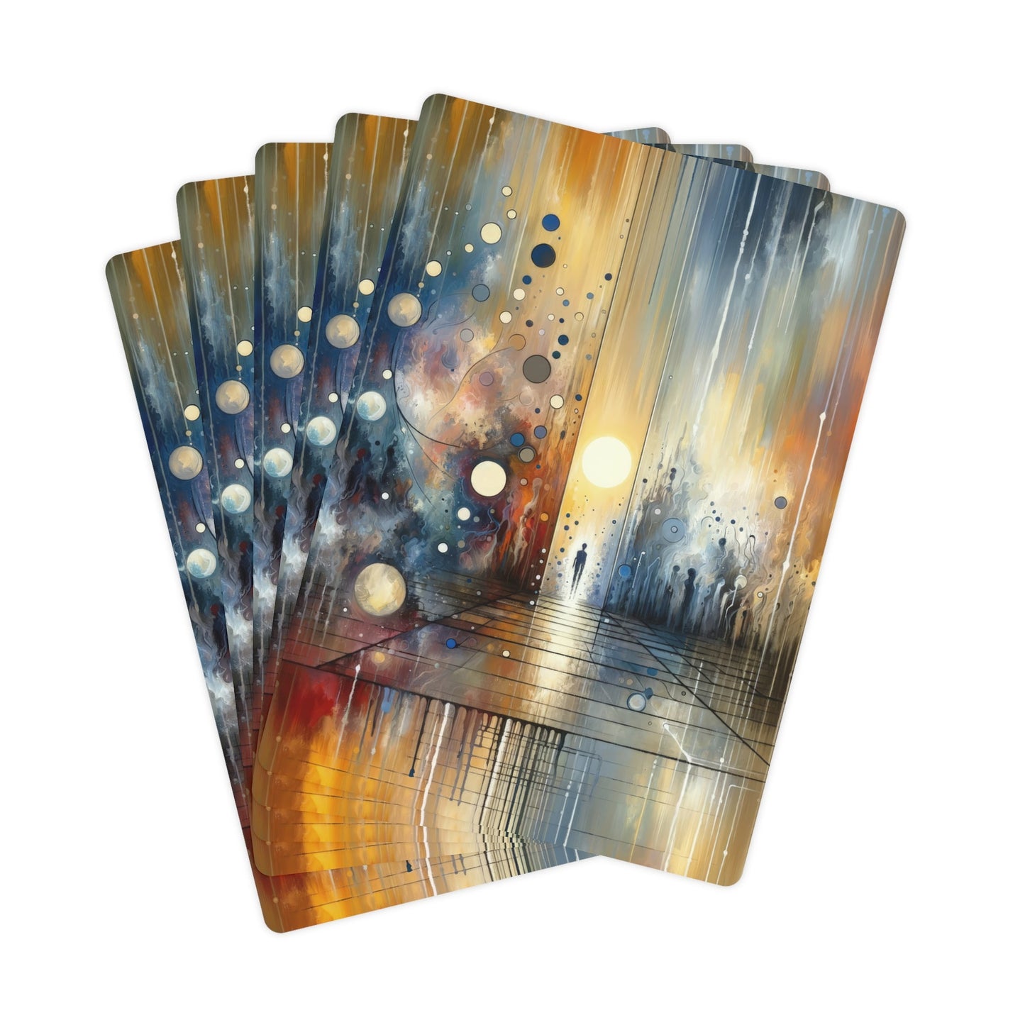 Stillness Transition Abstract Poker Cards - ATUH.ART