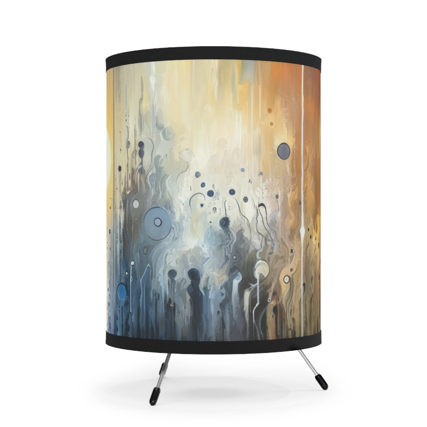 Stillness Transition Abstract Tripod Lamp with High-Res Printed Shade, US\CA plug - ATUH.ART