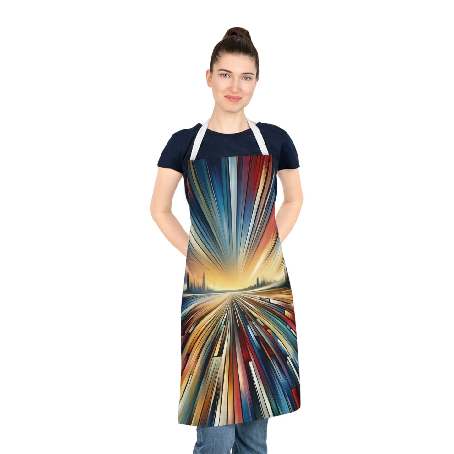 Strategic Horizon Tachism Adult Apron (AOP) - ATUH.ART
