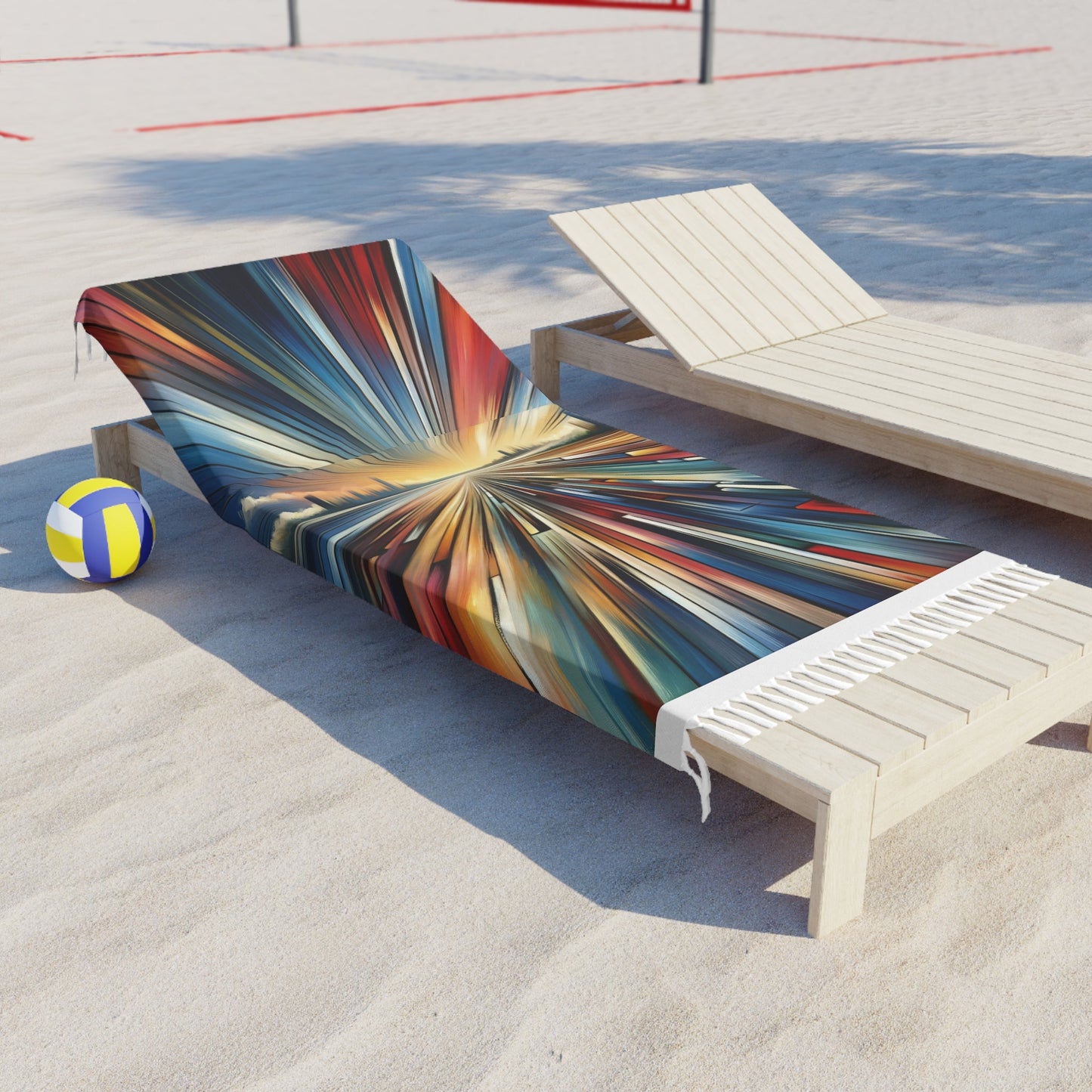Strategic Horizon Tachism Boho Beach Cloth - ATUH.ART