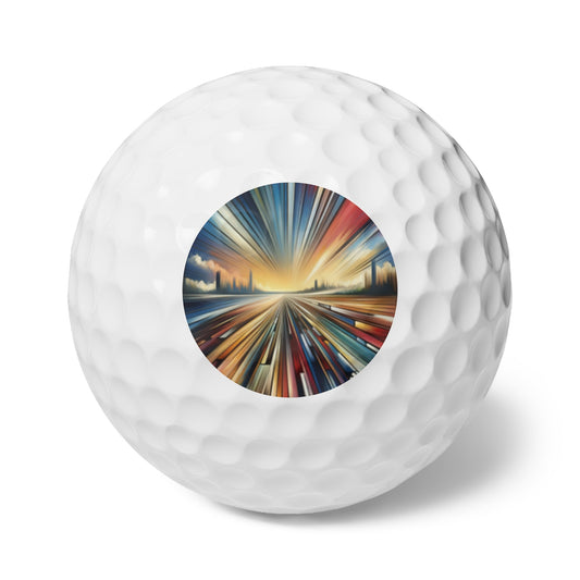 Strategic Horizon Tachism Golf Balls, 6pcs - ATUH.ART
