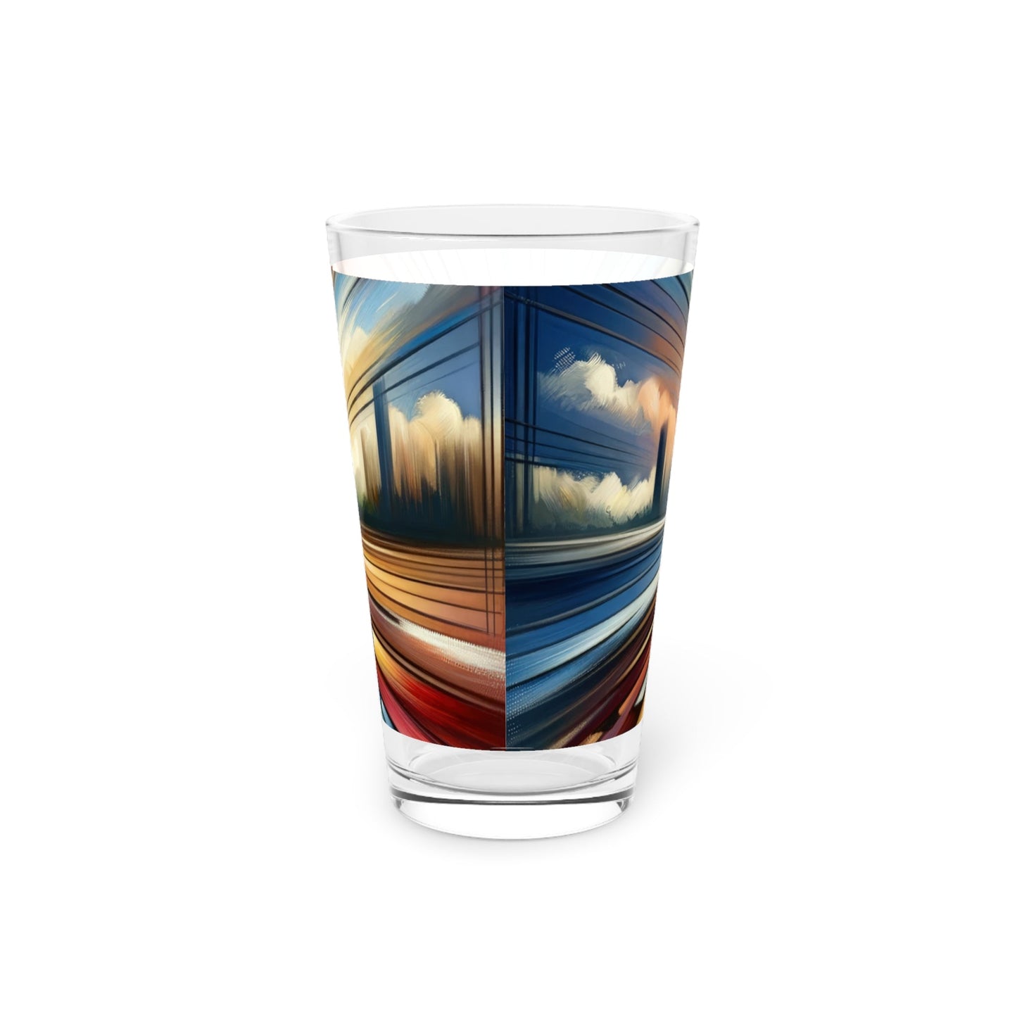 Strategic Horizon Tachism Pint Glass, 16oz - ATUH.ART