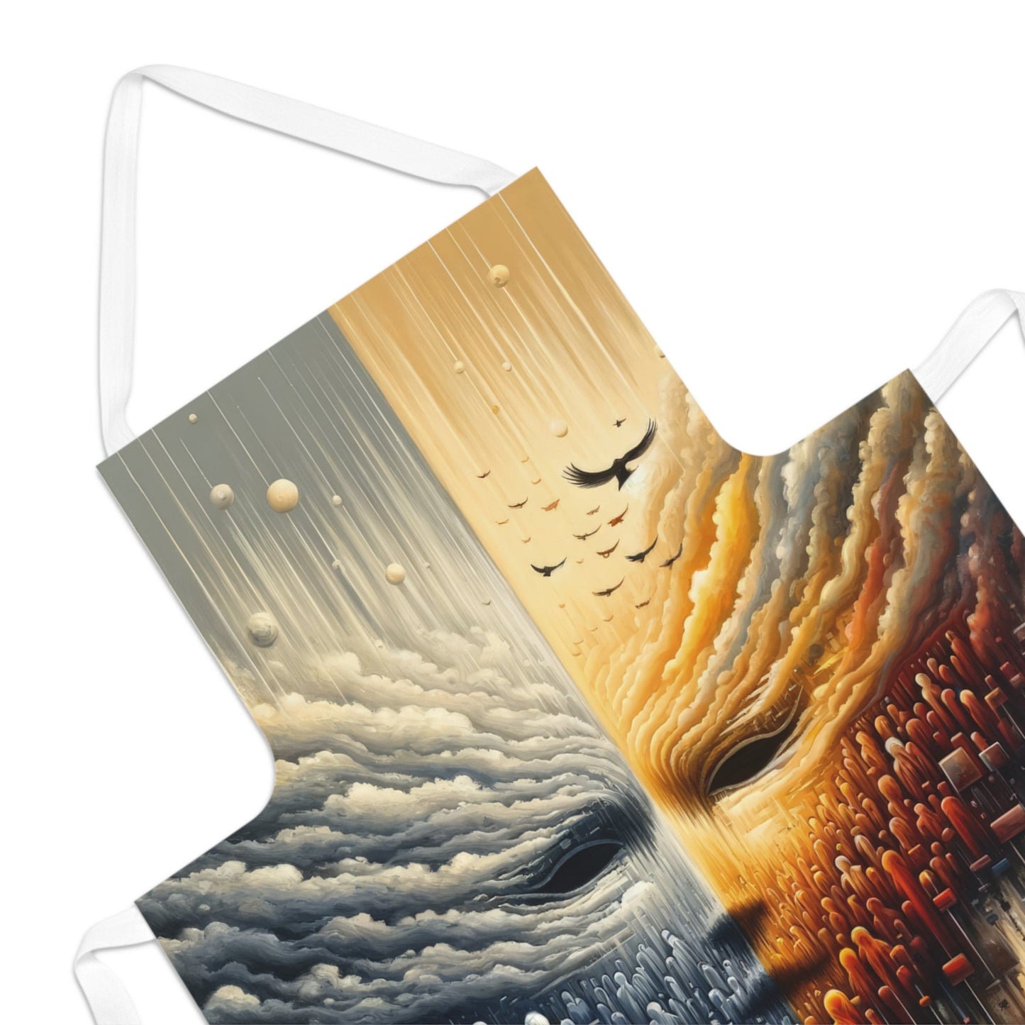 Subdued Revolutionary Currents Adult Apron (AOP) - ATUH.ART