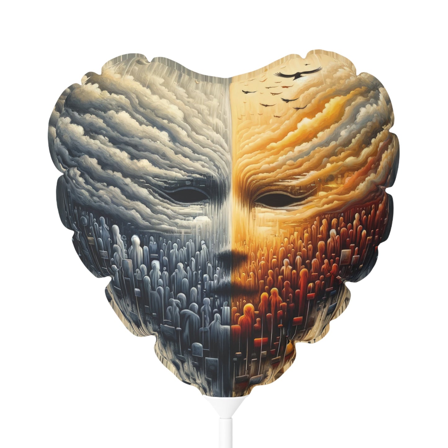 Subdued Revolutionary Currents Balloon (Round and Heart-shaped), 11" - ATUH.ART