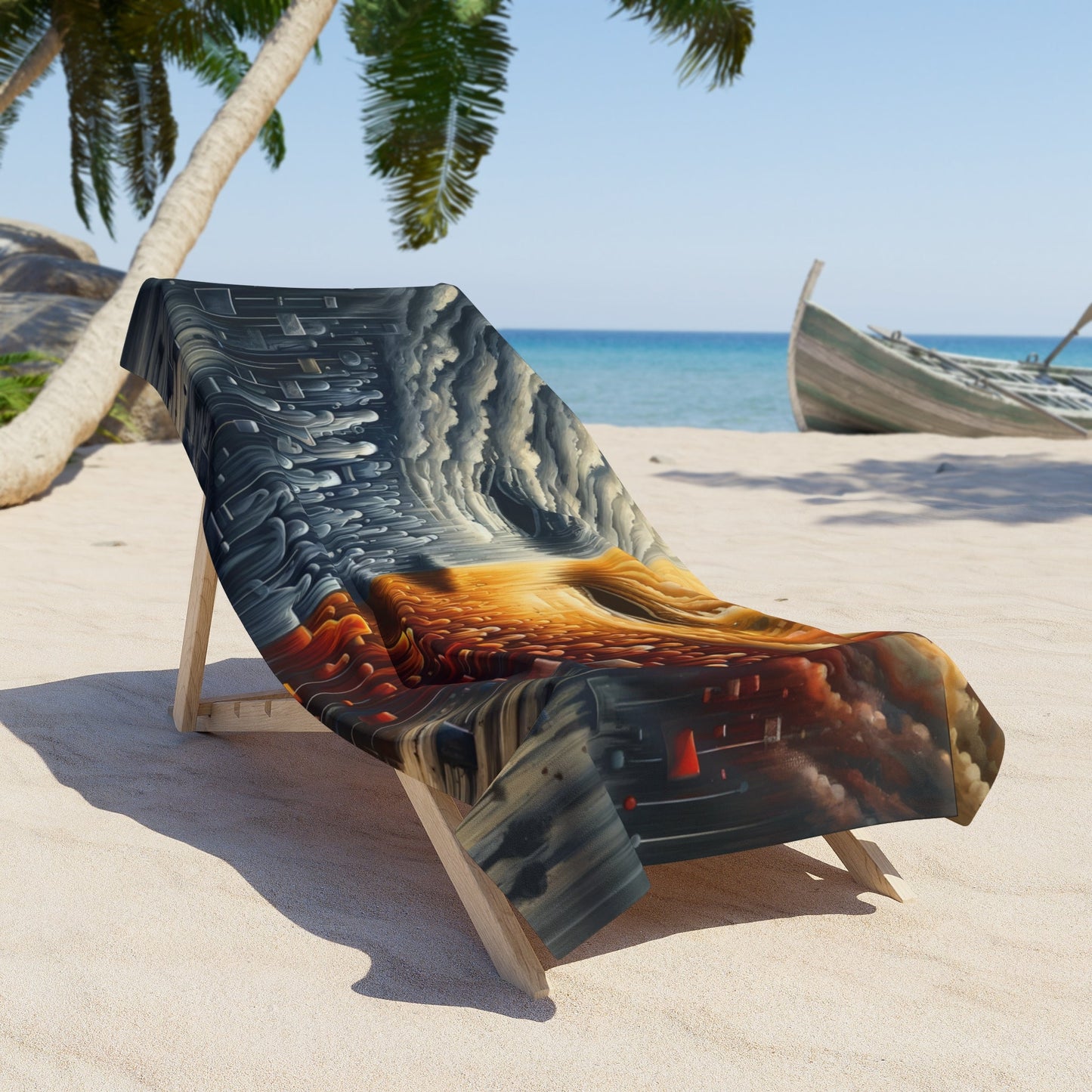 Subdued Revolutionary Currents Beach Towel - ATUH.ART