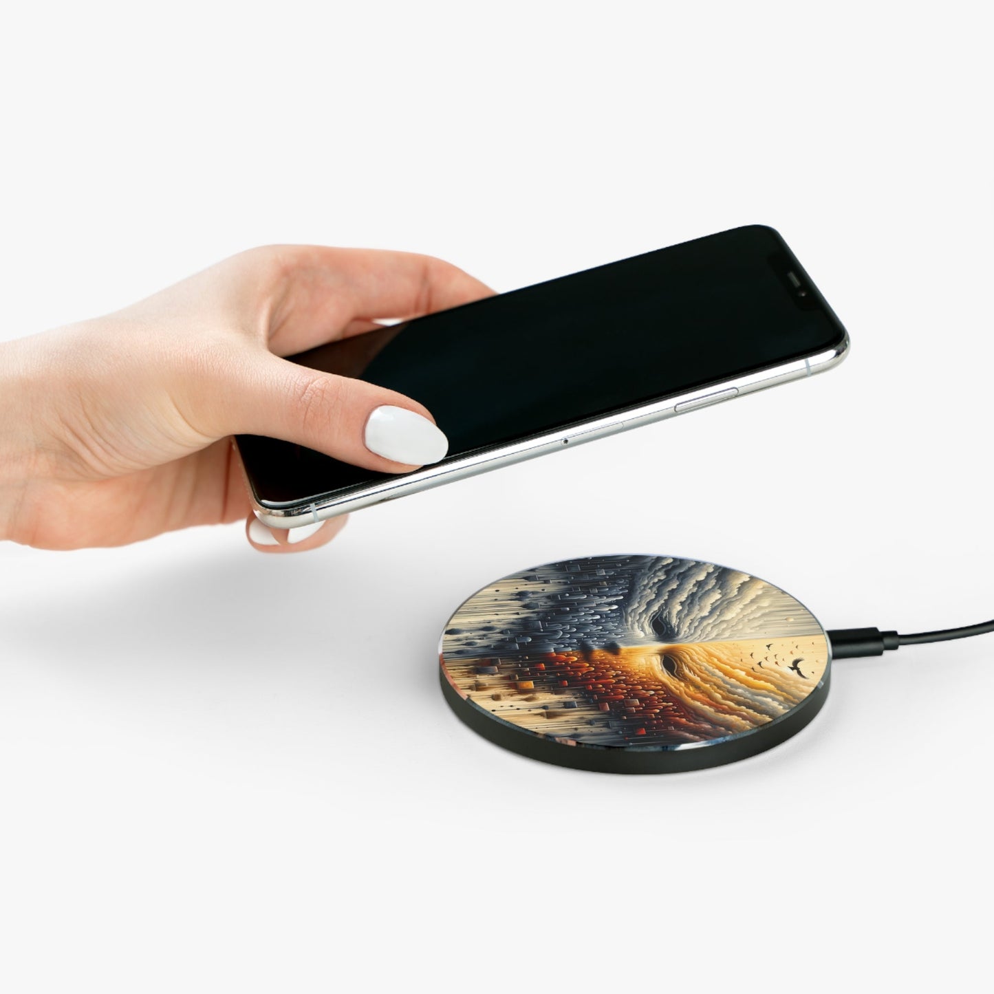 Subdued Revolutionary Currents Wireless Charger - ATUH.ART