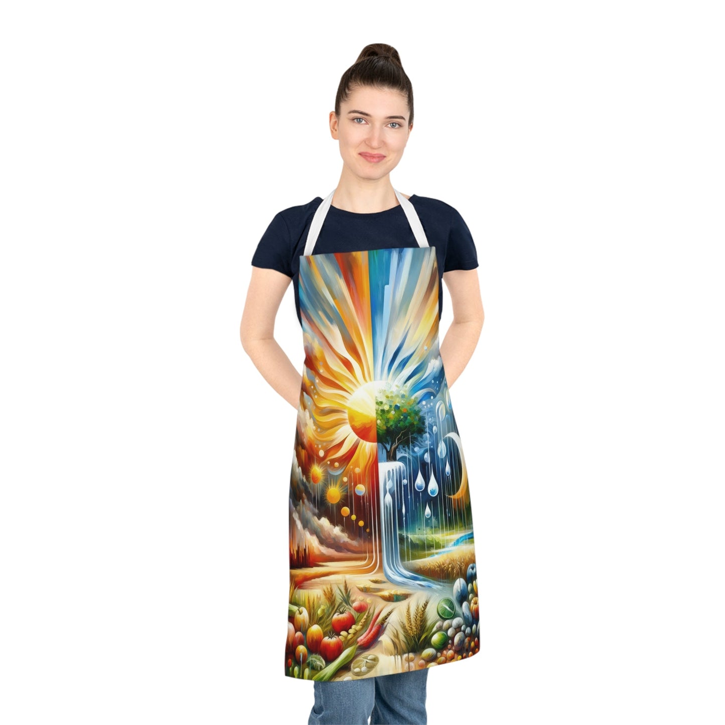 Sunshine Harvest Journey Adult Apron (AOP) - ATUH.ART