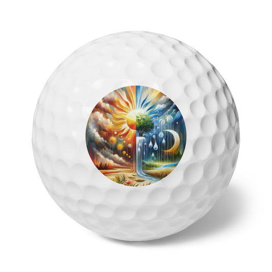 Sunshine Harvest Journey Golf Balls, 6pcs - ATUH.ART