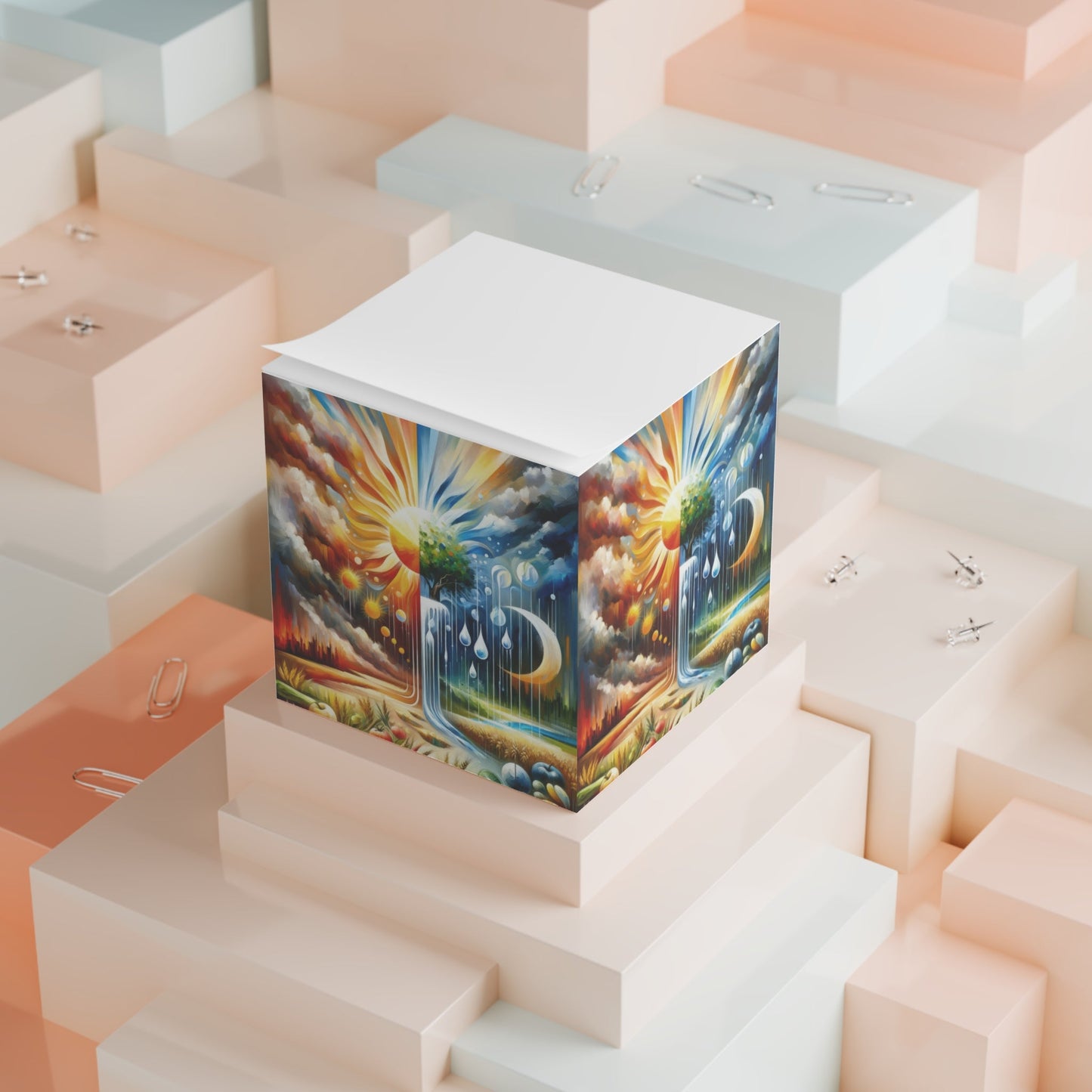 Sunshine Harvest Journey Note Cube - ATUH.ART