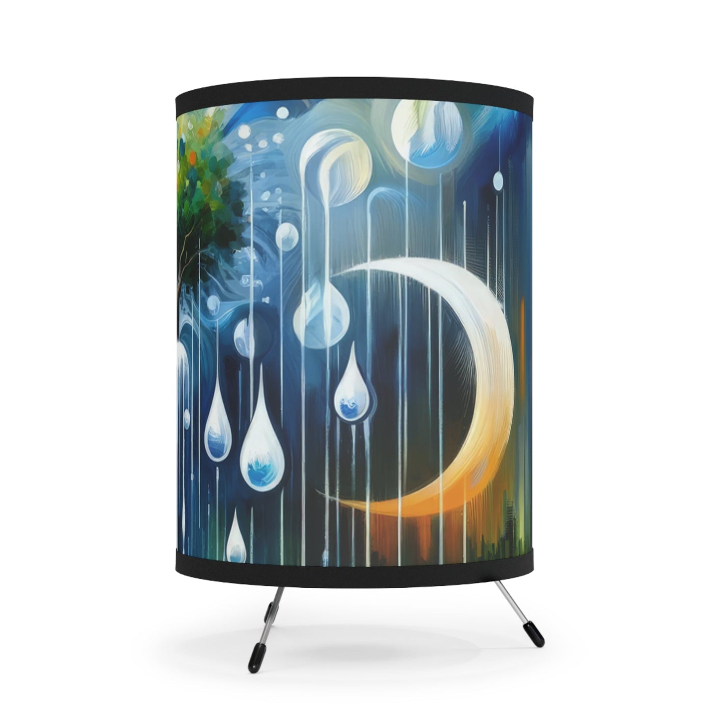 Sunshine Harvest Journey Tripod Lamp with High-Res Printed Shade, US\CA plug - ATUH.ART