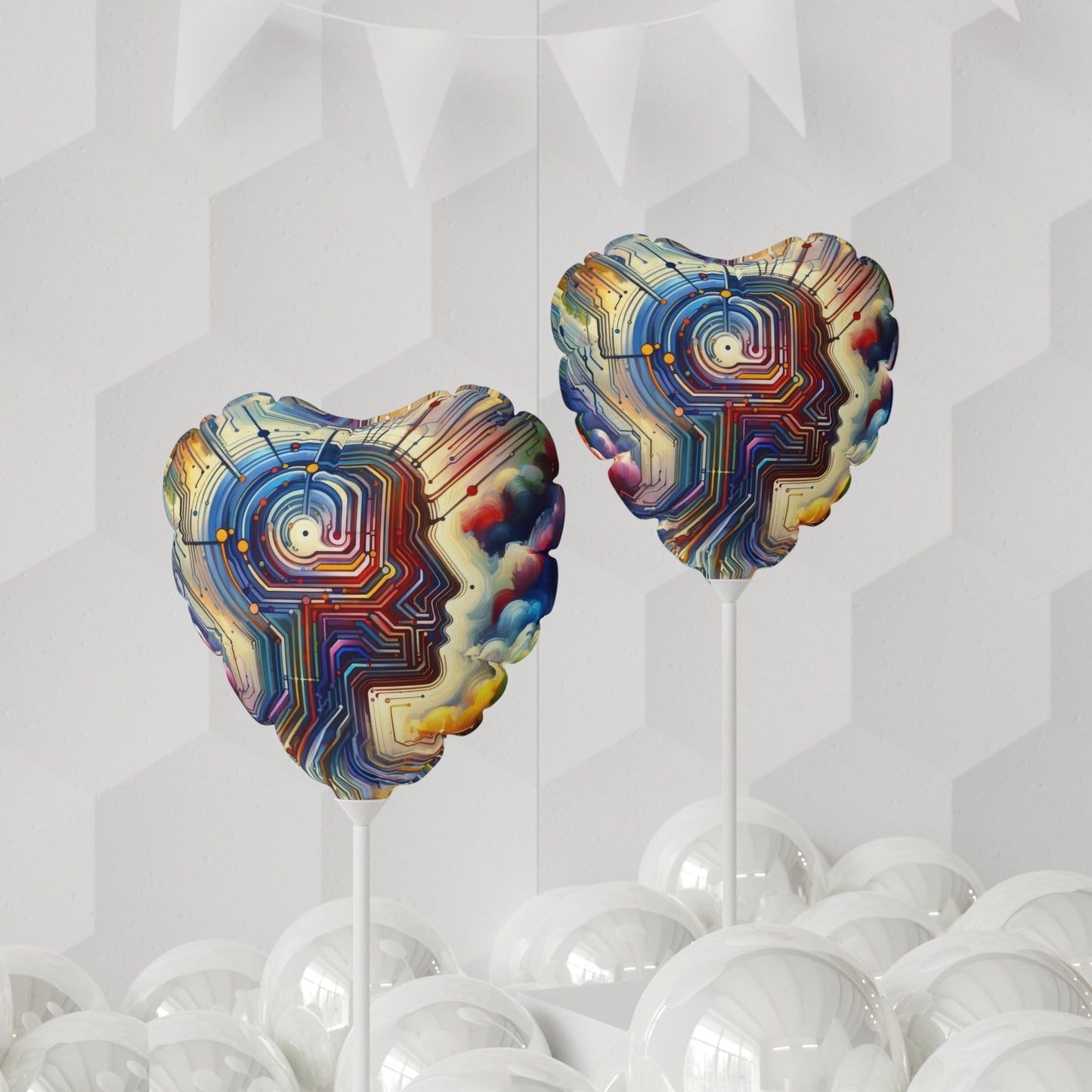 Supportive Digital Empathy Balloon (Round and Heart-shaped), 11" - ATUH.ART