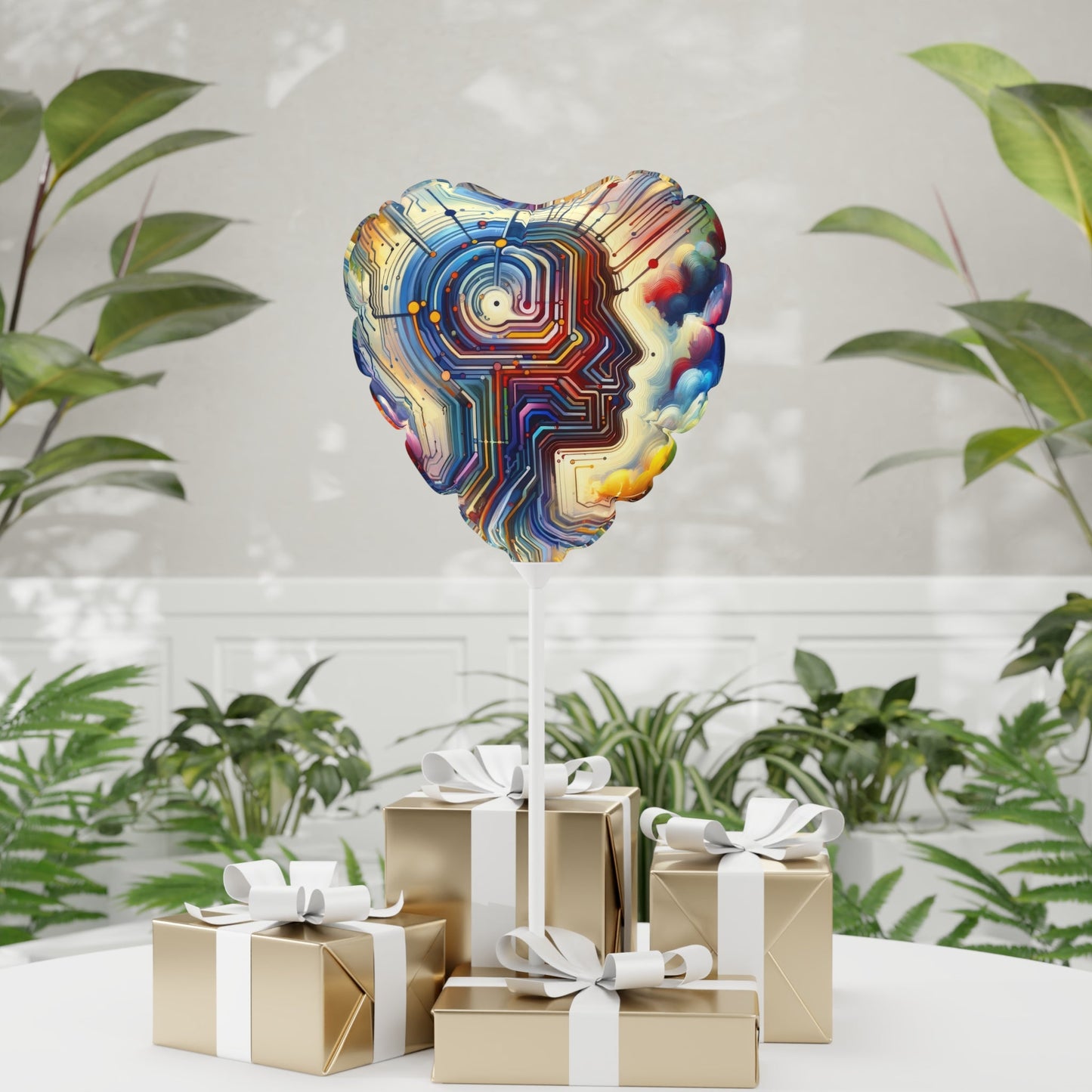 Supportive Digital Empathy Balloon (Round and Heart-shaped), 11" - ATUH.ART