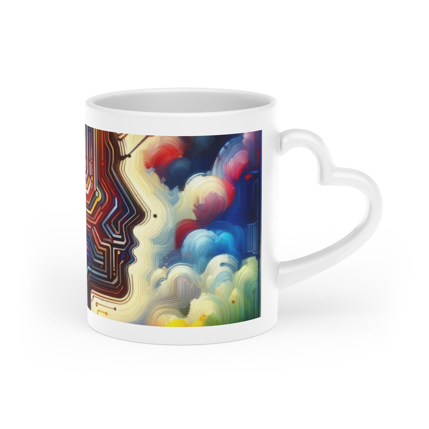 Supportive Digital Empathy Heart-Shaped Mug - ATUH.ART