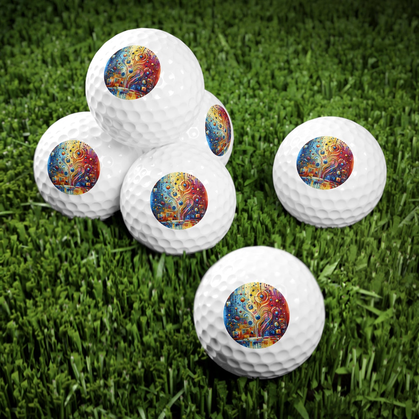 Supportive Divided Empathy Golf Balls, 6pcs - ATUH.ART