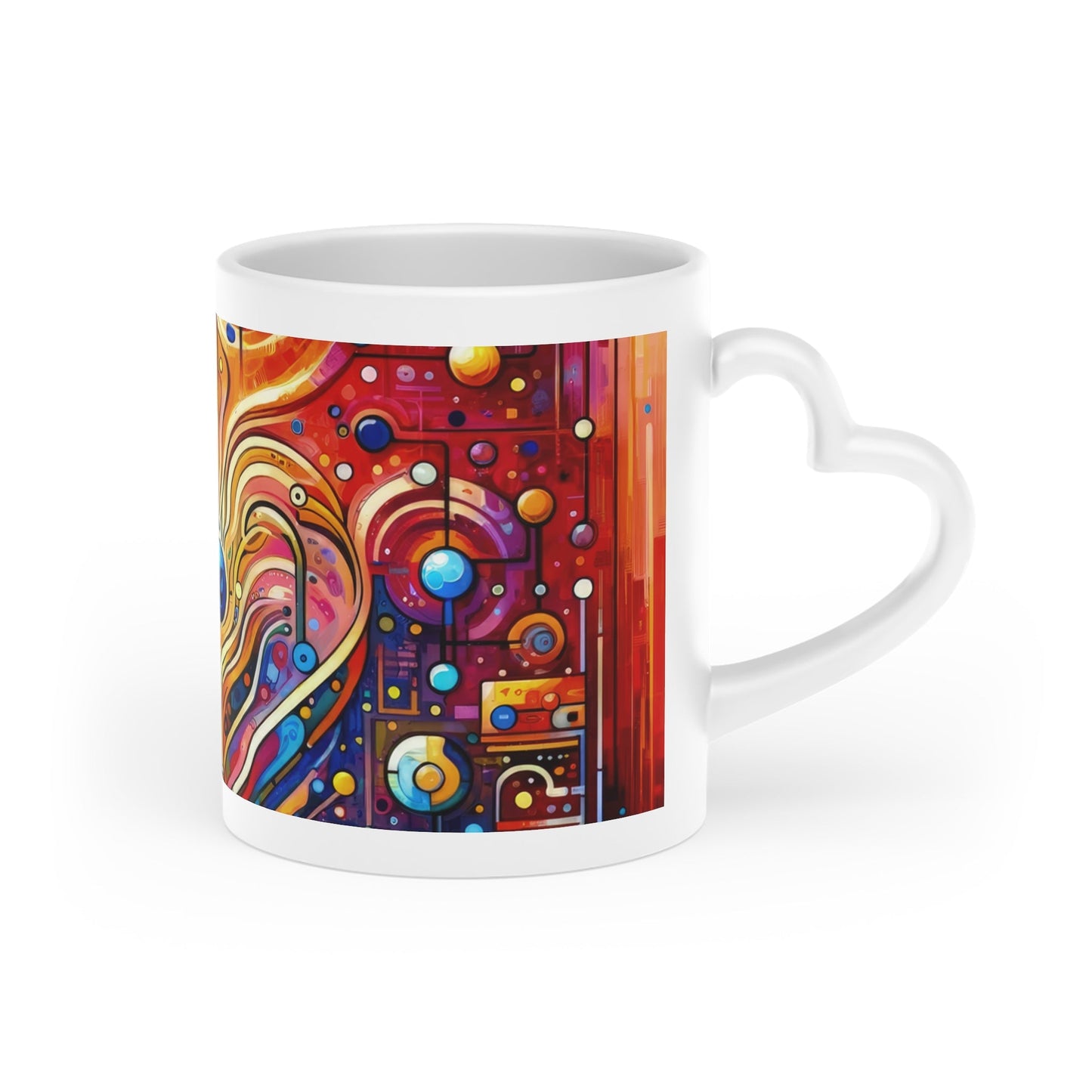 Supportive Divided Empathy Heart-Shaped Mug - ATUH.ART
