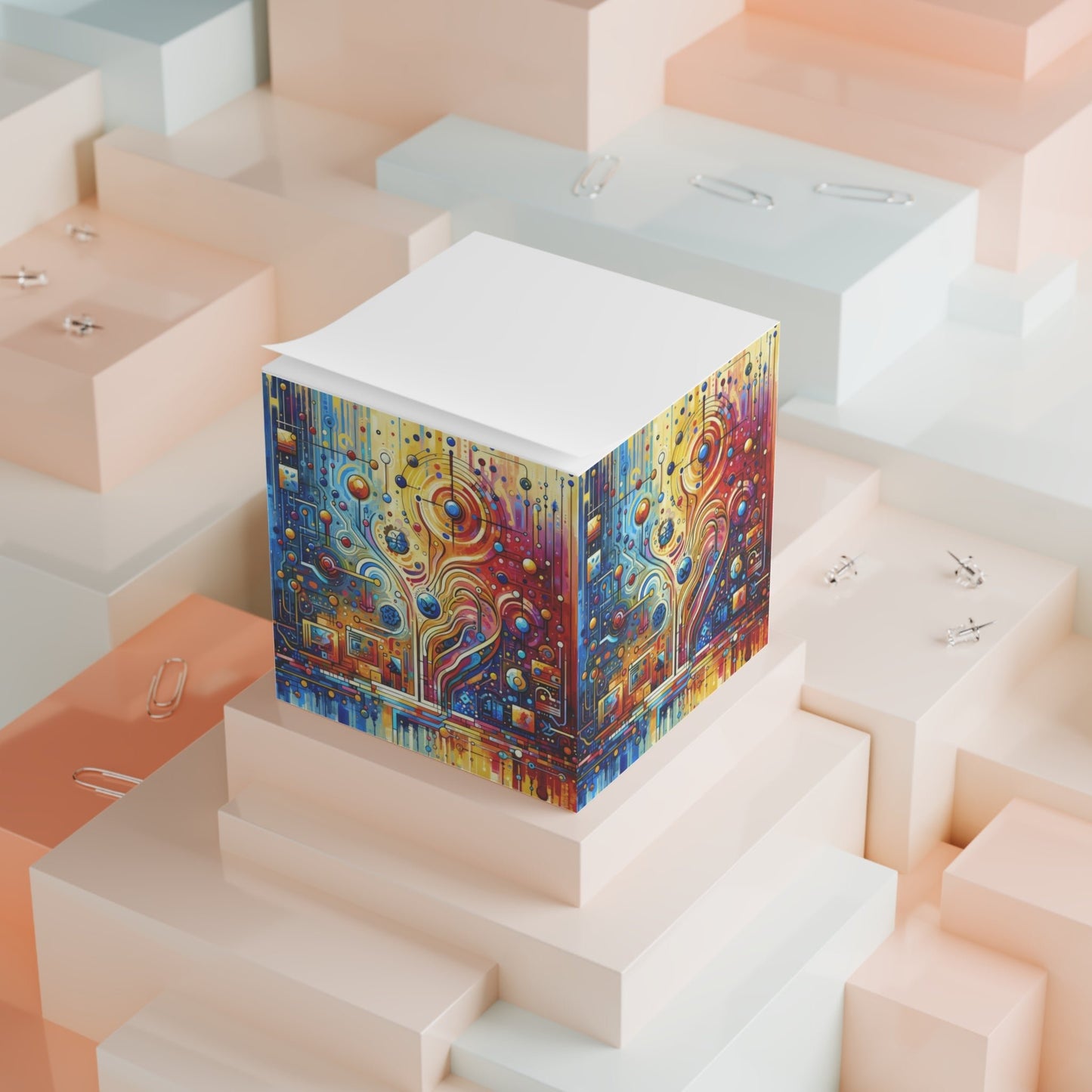 Supportive Divided Empathy Note Cube - ATUH.ART