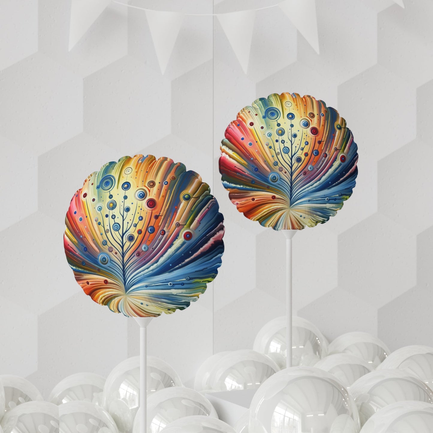 Sustainable Ripple Abstract Balloon (Round and Heart-shaped), 11" - ATUH.ART