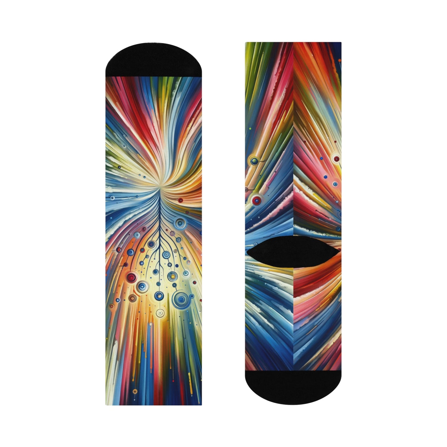 Sustainable Ripple Abstract Cushioned Crew Socks - ATUH.ART