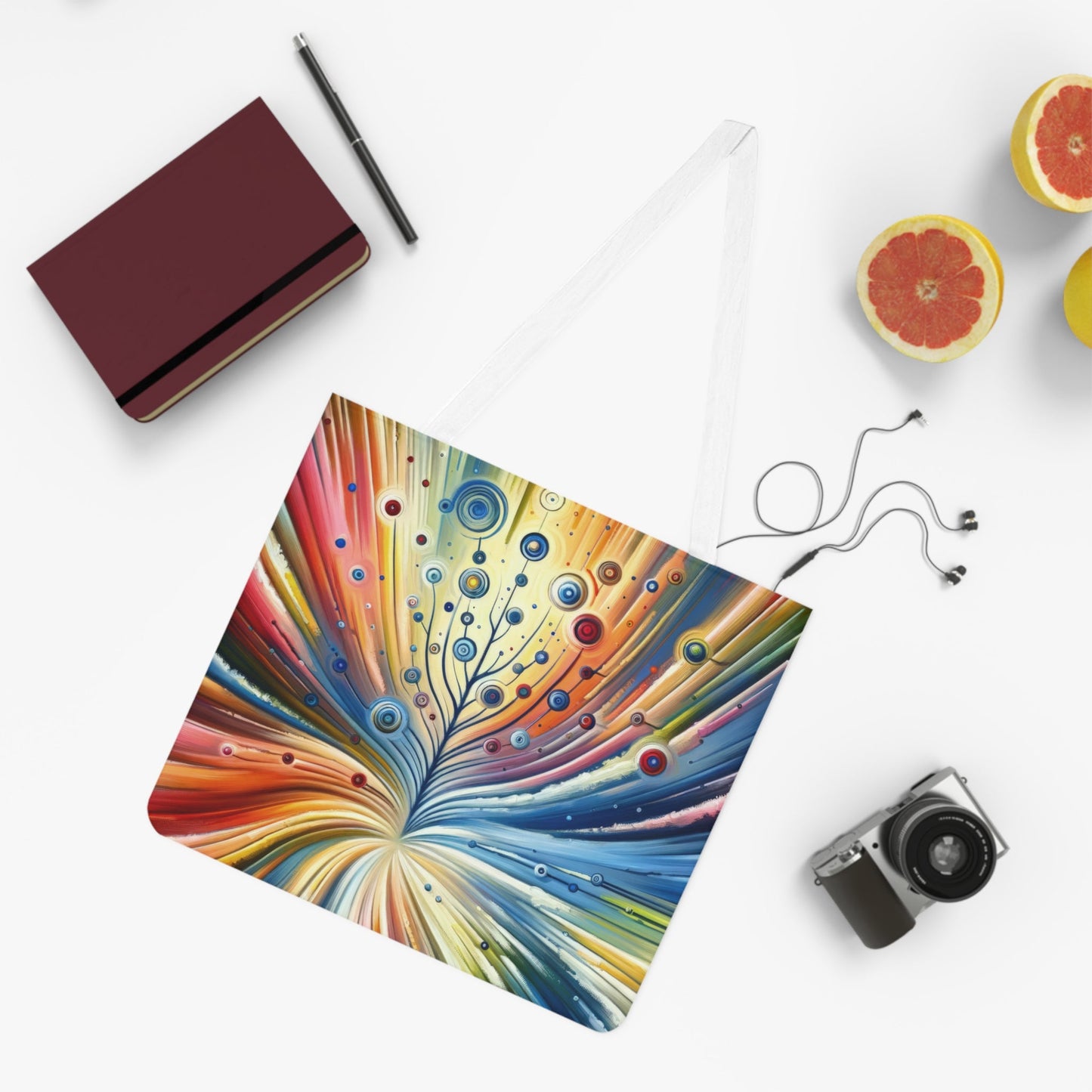 Sustainable Ripple Abstract Shoulder Tote Bag (AOP) - ATUH.ART