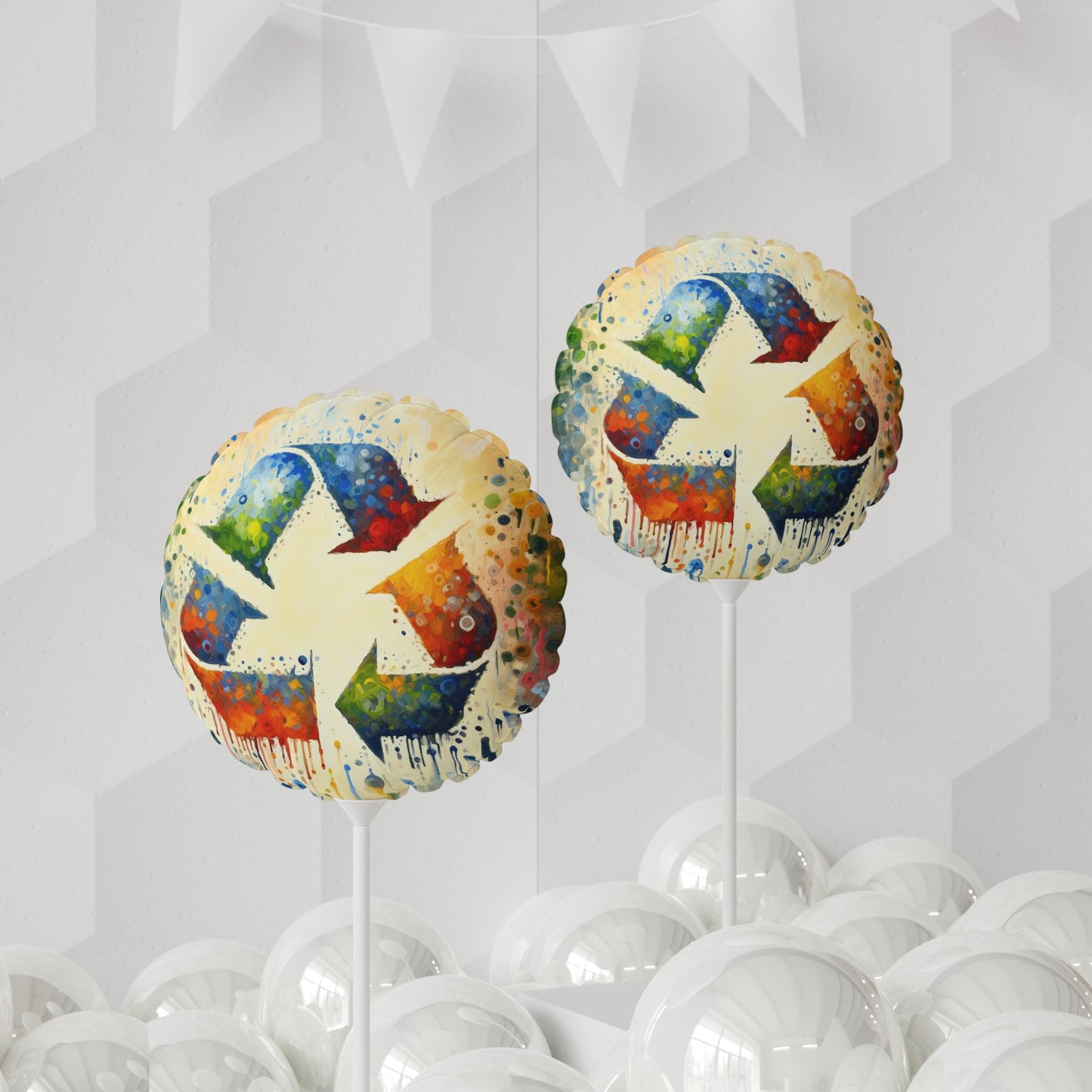 Sustainable Transformation Tachism Balloon (Round and Heart-shaped), 11" - ATUH.ART