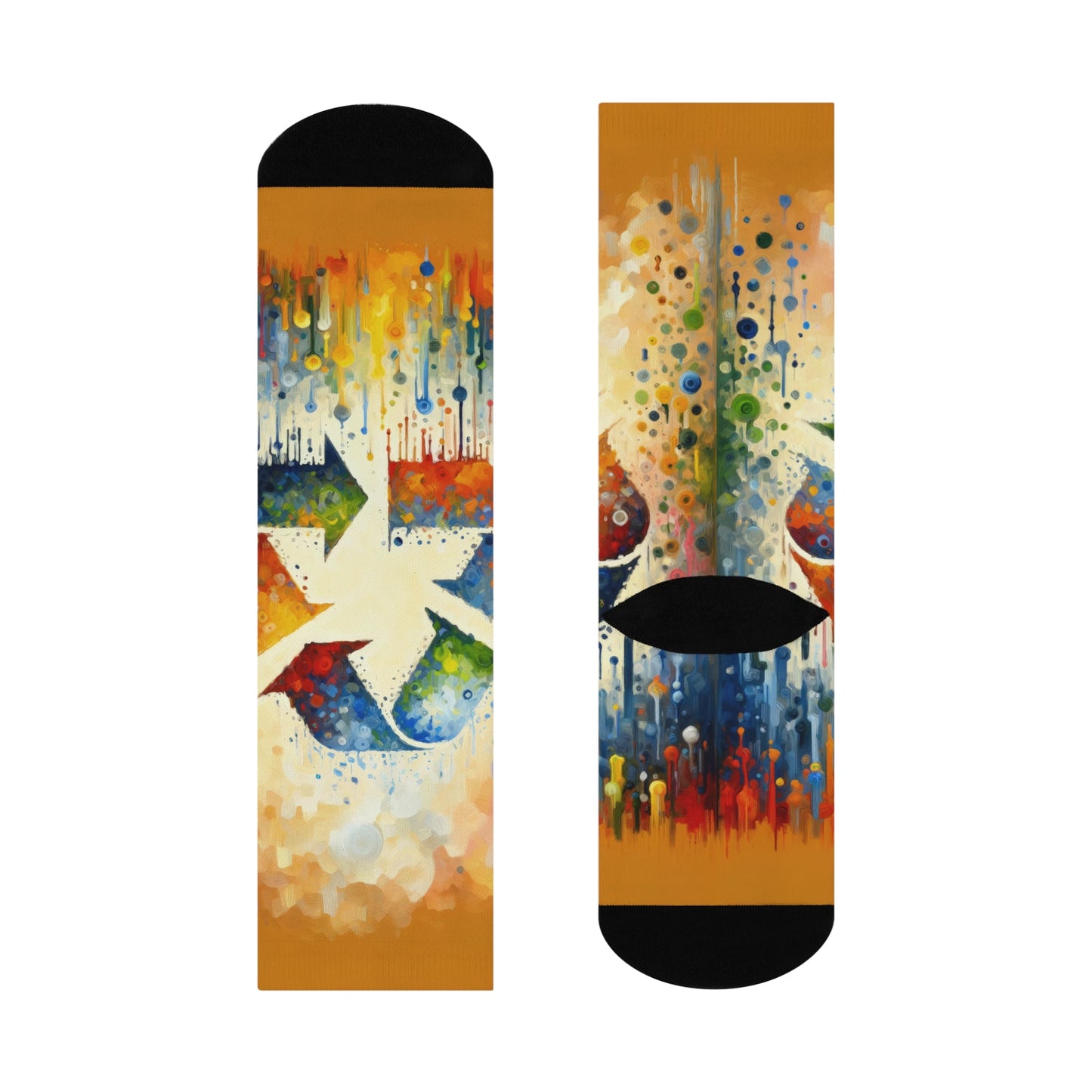 Sustainable Transformation Tachism Cushioned Crew Socks - ATUH.ART