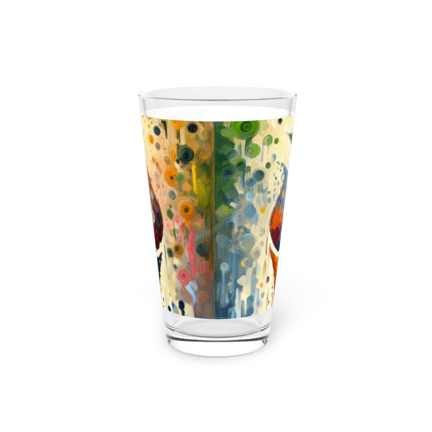 Sustainable Transformation Tachism Pint Glass, 16oz - ATUH.ART