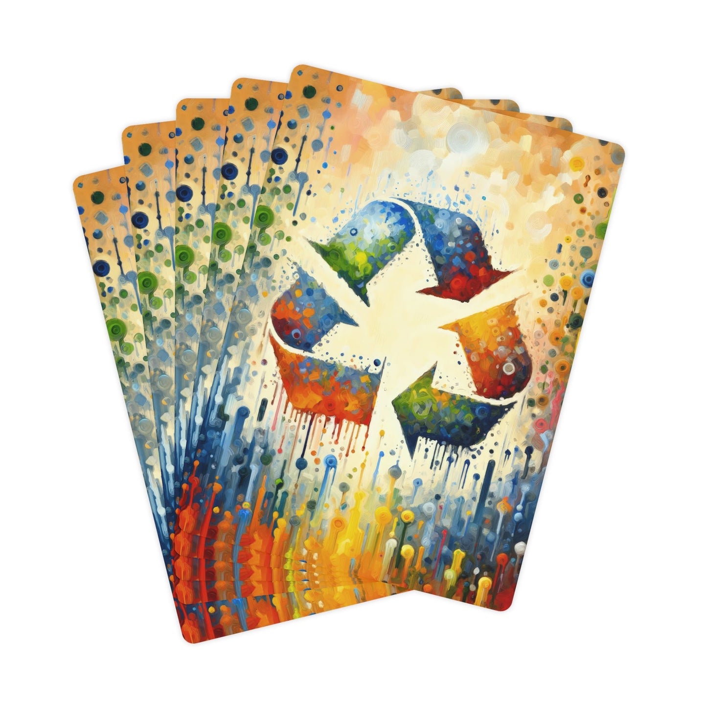 Sustainable Transformation Tachism Poker Cards - ATUH.ART