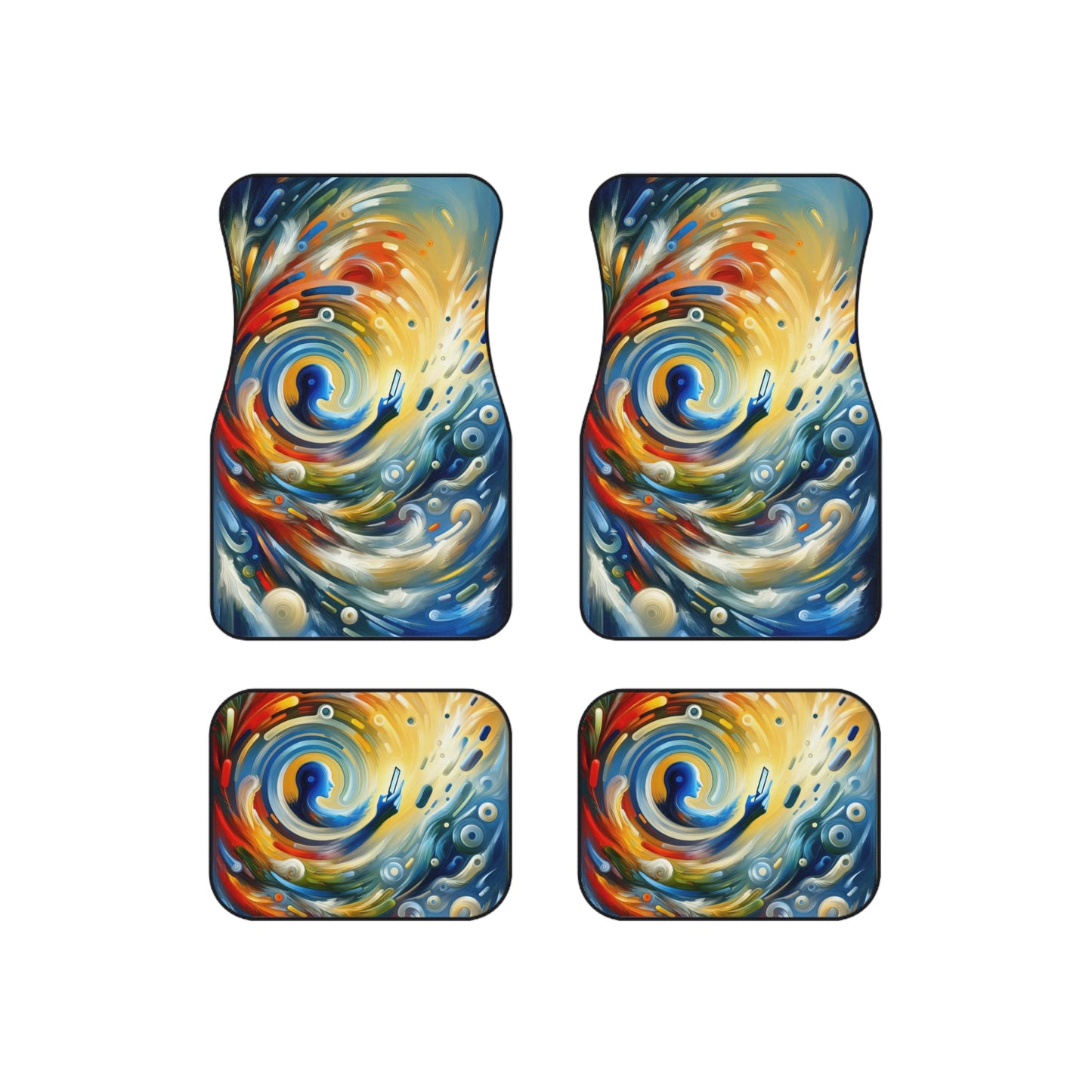 Swipe Connection Tachism Car Mats (Set of 4) - ATUH.ART