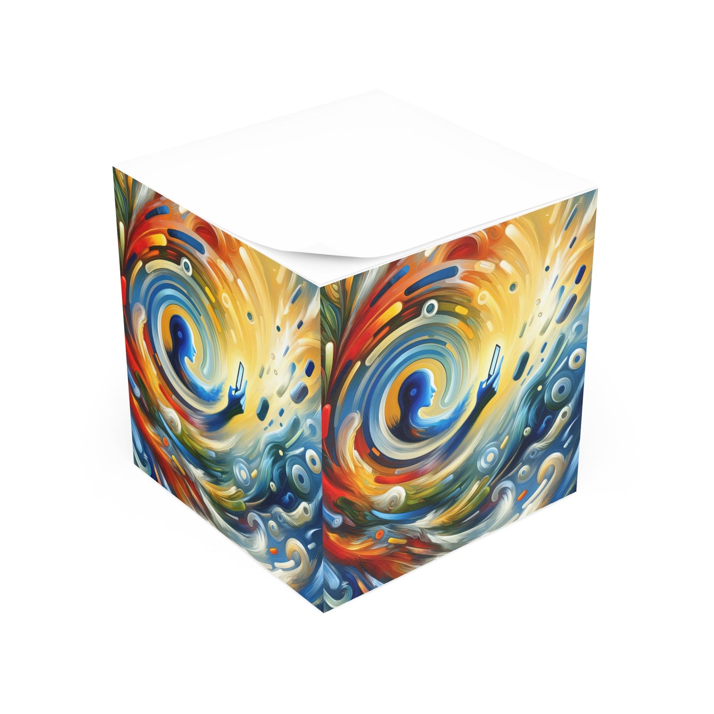 Swipe Connection Tachism Note Cube - ATUH.ART