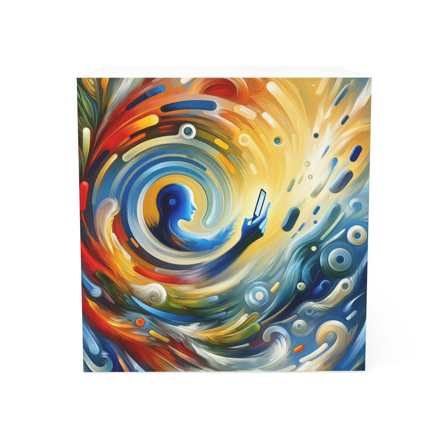 Swipe Connection Tachism Note Cube - ATUH.ART