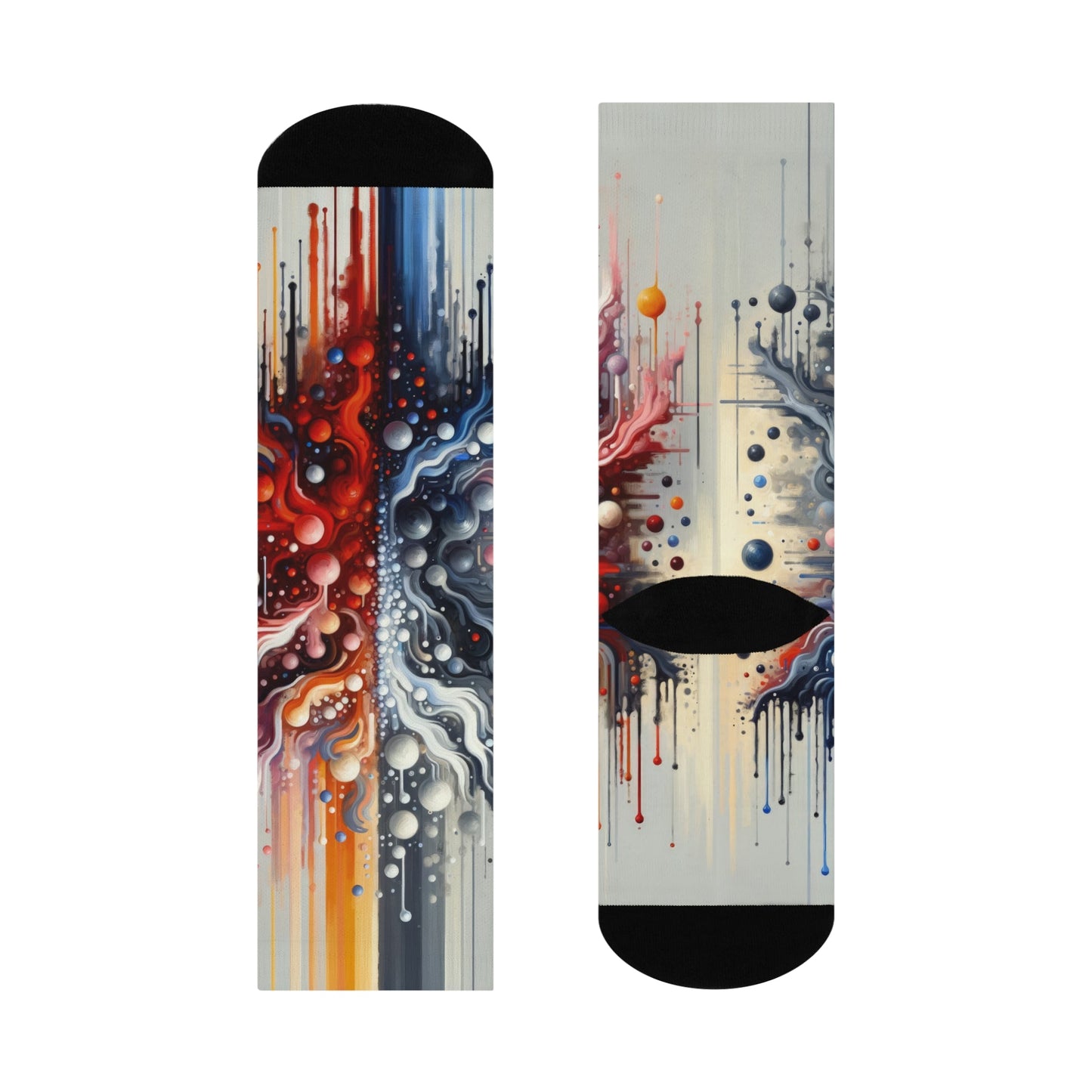 Symbiotic Exchange Abstract Cushioned Crew Socks - ATUH.ART