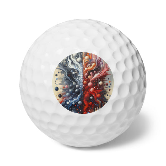 Symbiotic Exchange Abstract Golf Balls, 6pcs - ATUH.ART